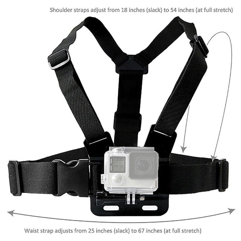 Borst Mount Harness Borst Riem Elastische Action Camera Head Strap Mount Body Harnas