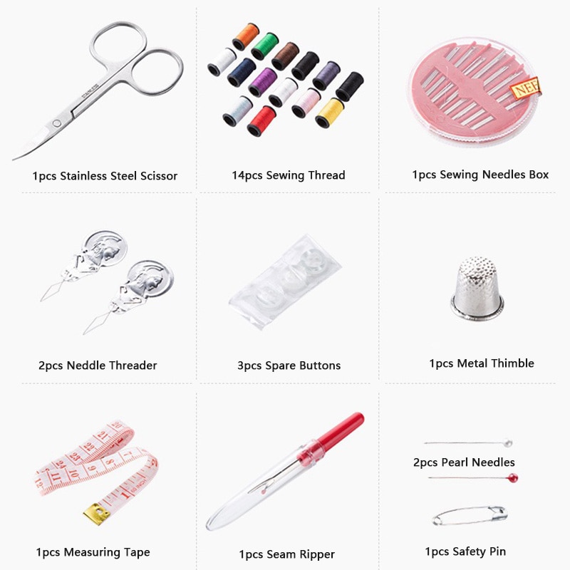 Sewing Accessories Portable Sewing Box Quilting Stiching Embroidery Hancraft Craft Tools Sewing Organizer Needlework Scissors