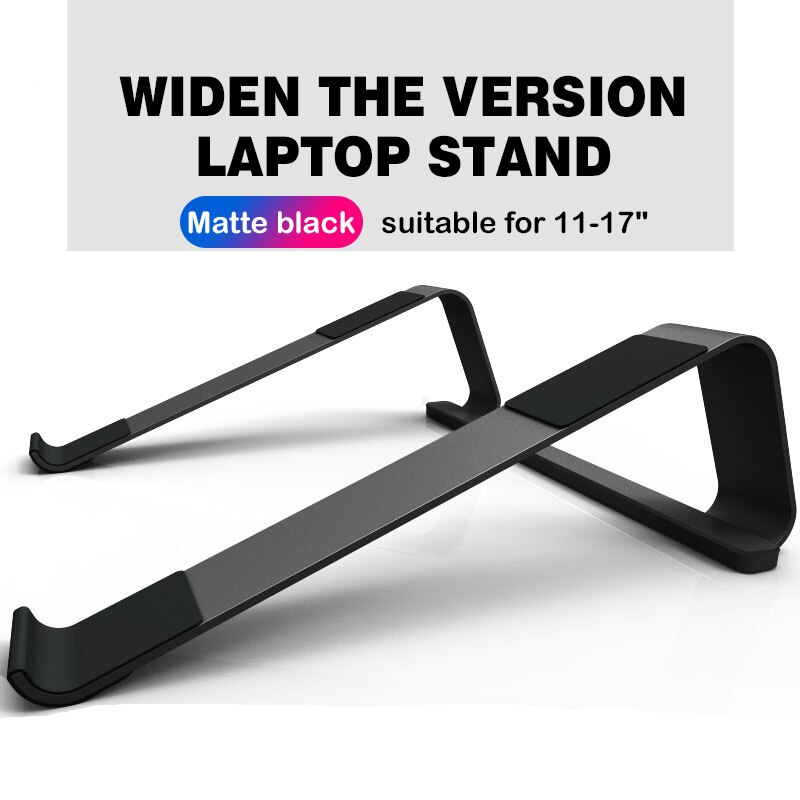 Laptop Stand Simple Aluminum Tablet Holder Universal for Apple MacBook Air Pro 11-17" Folding Office Notebook Portable: B-WIDEN THE VERSION