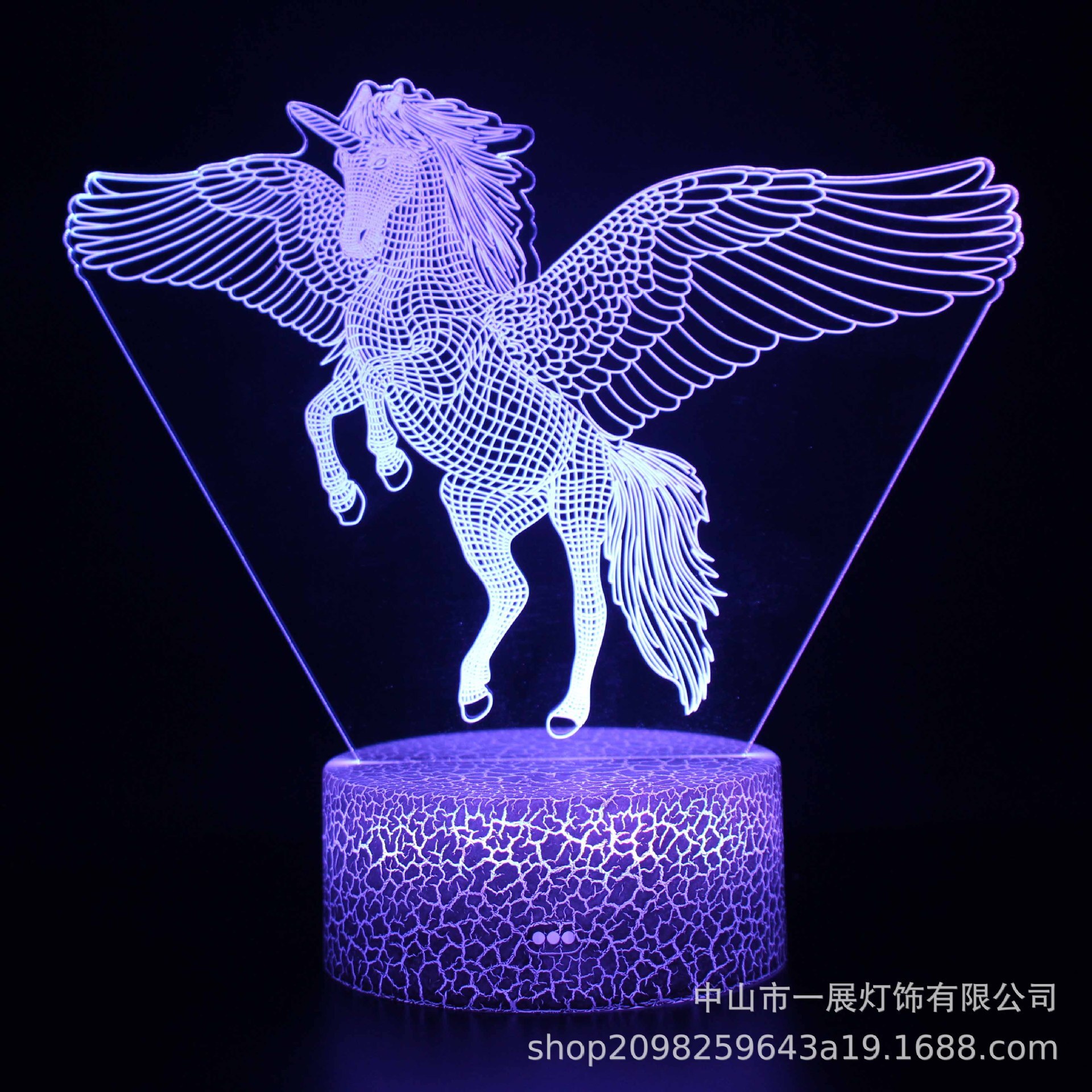 Eenhoorn Serie Kleurrijke Creatieve Diermodel Paard 3D Licht Led Klein Nachtlampje Tafellamp Visuele Licht: 9