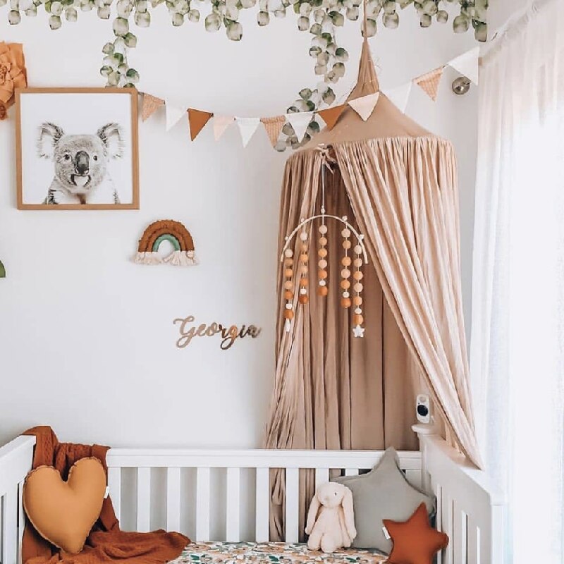 Klamboe Baby Bed Gordijn Crib Verrekening Baby Tent Baby Klamboe Kinderen Katoen Opknoping Luifel Dome