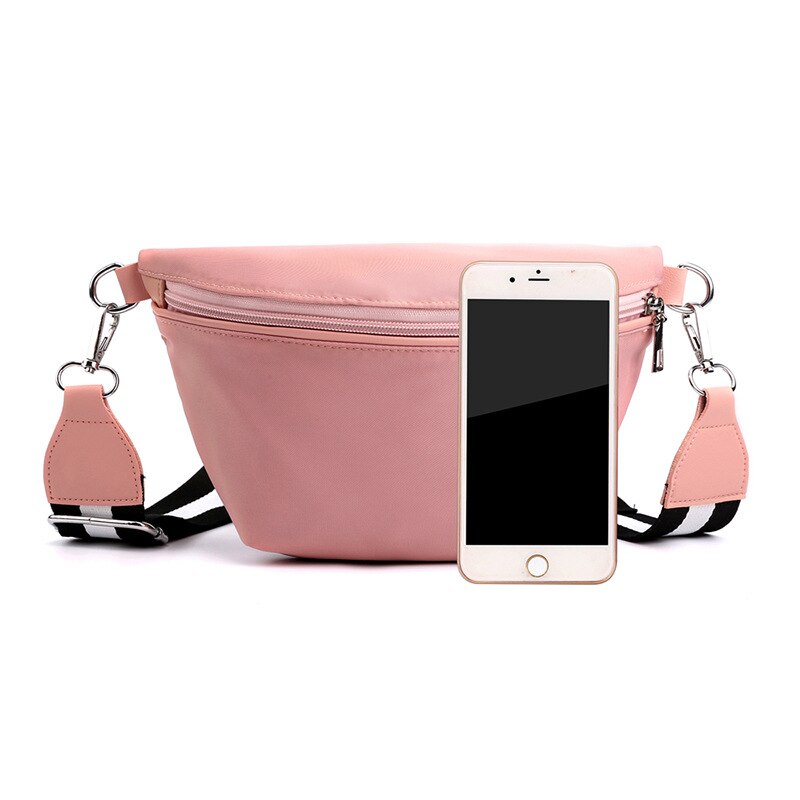 Roze dames kleine clutch tas borsttas crossbody portemonnee polsband effen oxford schoudertassen gestreepte schouderband