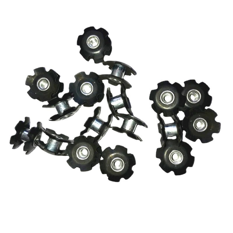 10pcs/Lot Mountain Bike Fangled Nut for Front Fork Mount Core Fastening Bolts Bicycle Parts Steer Tube Ahead Headset Star Nuts