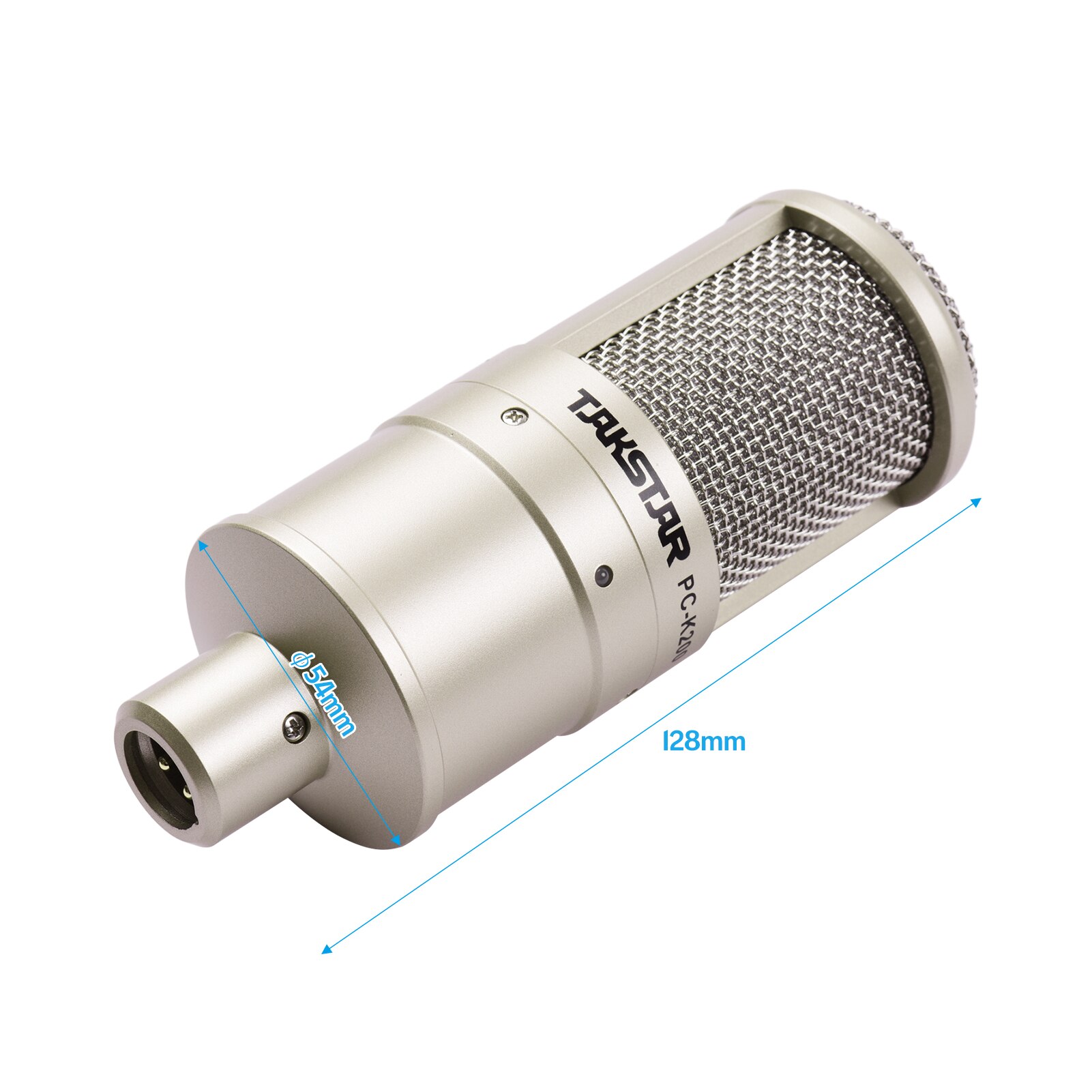 PC-K200 Cardioid-Directionele Condensator Opname Microfoon Metalen Structuur Breed Frequentiebereik Met Shock Mount