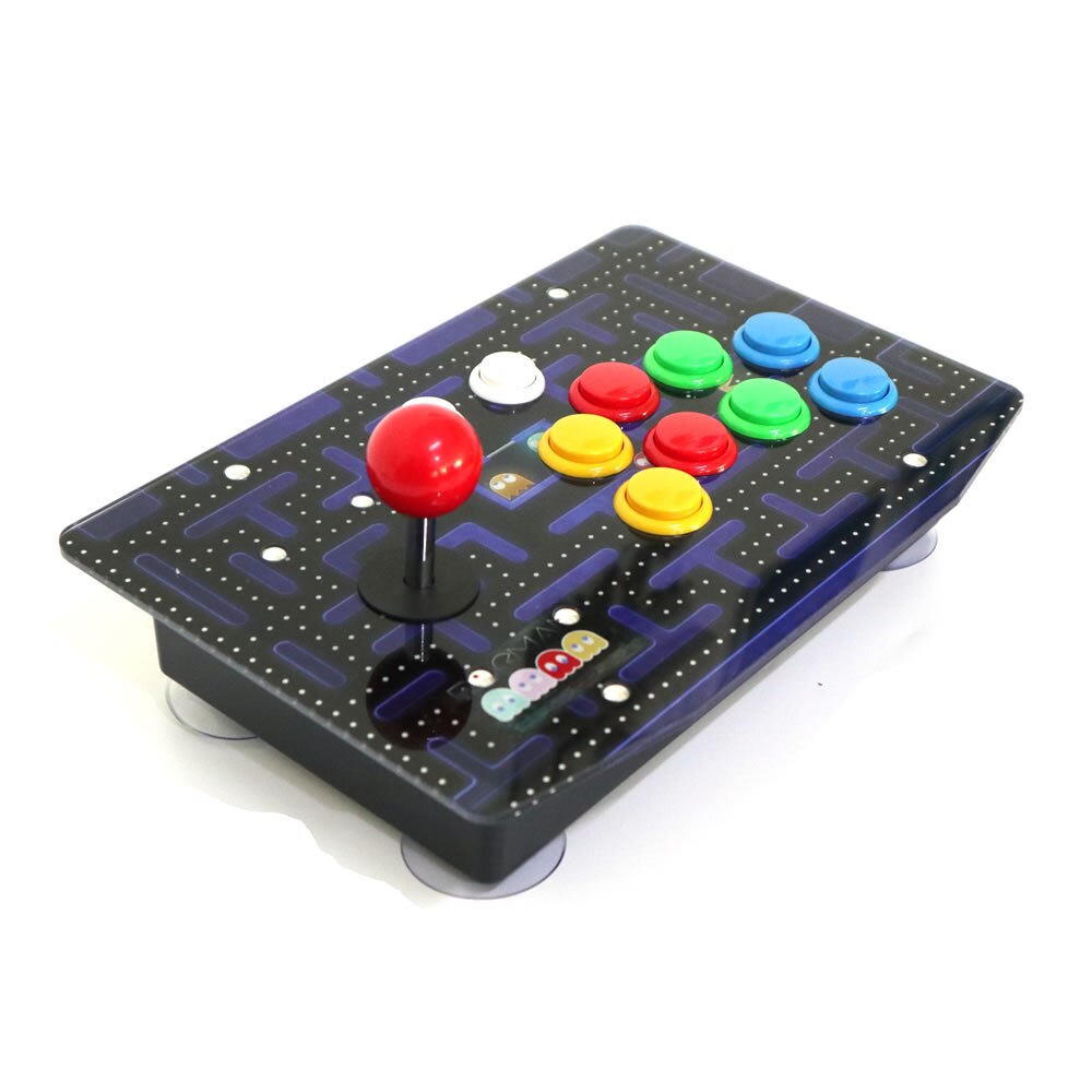 RAC-J500S-Joystick Arcade de 10 botones, Panel acrílico con cable USB para PC Multicolor