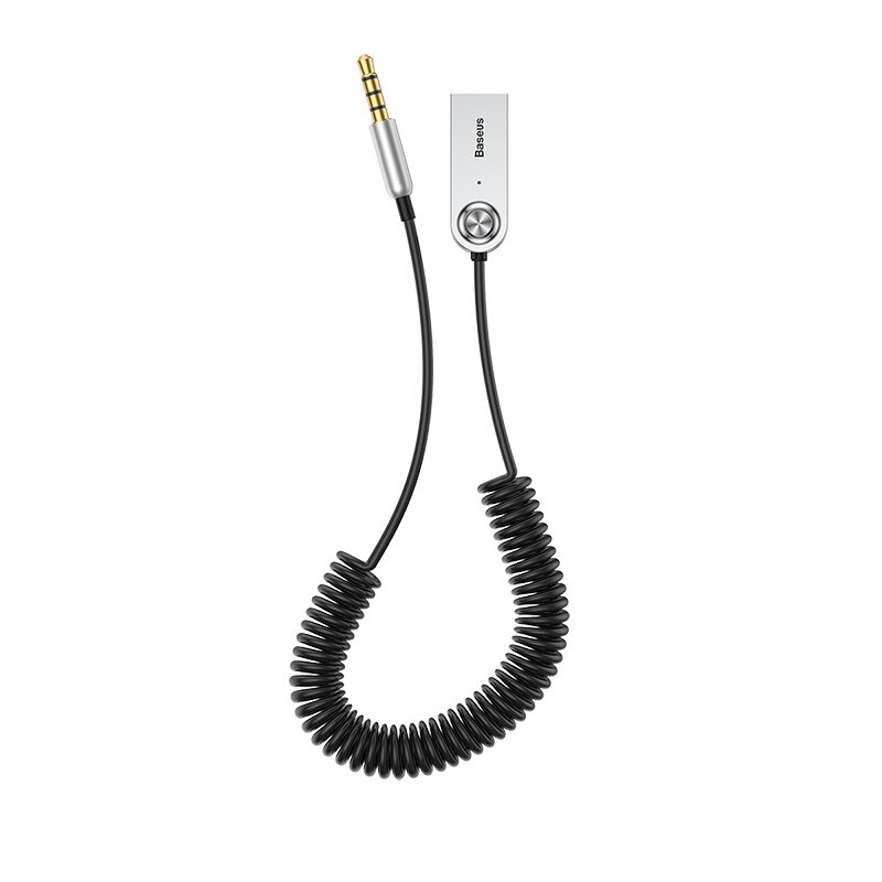 BASEUS – Adaptateur Bluetooth 3.5 pour voiture, haut-parleur, récepteur USB, jack 5.0 mm, kit mains libres, transmetteur audio et musique: Black