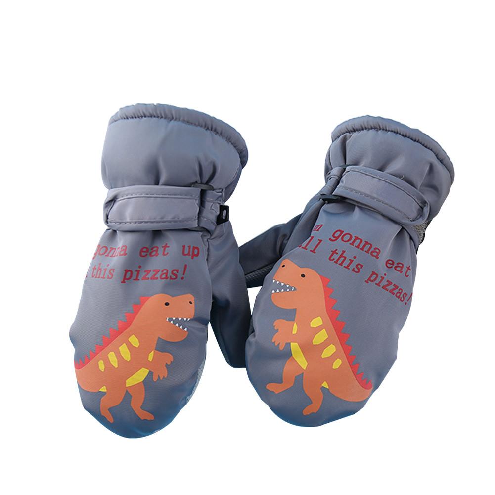 Bambini Guanti Caldi Antivento Guanti per L'inverno: Gray