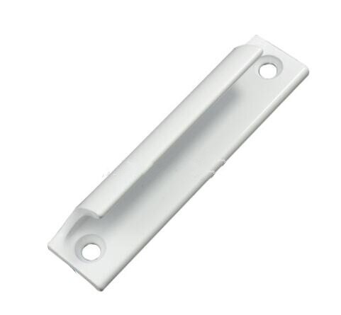 2 st! skjutdörrshandtag i aluminiumlegering balkong skjutfönster skåp dörrhandtag möbler hårdvara handtag: Vit