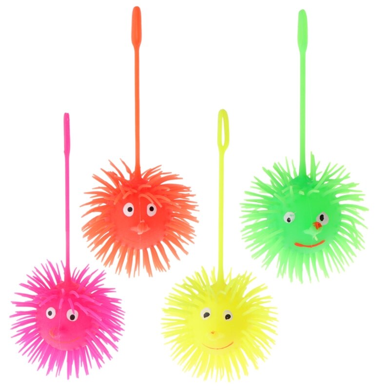 1PC hérisson balle enfants lumineux jouets anti-Stress Long nez enfant drôle clignotant Smiley jouet (couleur aléatoire)