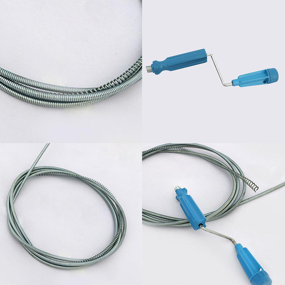Drain Snake Cleaner Drain Auger Flexible Metal Spring Sink Dredge Auger Plumbing Snake Clog Remover Ultra-long Sewer Dredge