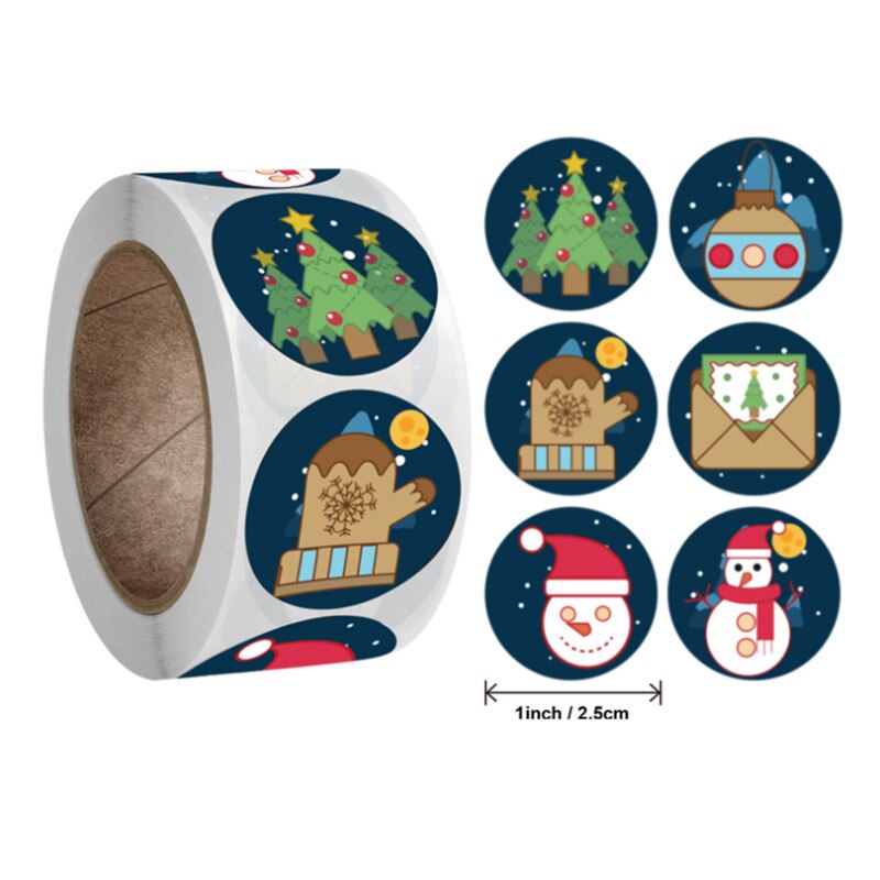 500 stuks kerststicker verpakkingsetiket pot envelop zegel goudfolie 1 inch feestgunsten: Ik