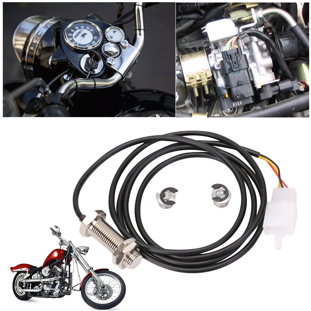 Motorcycle Speedometer Replacement Kit Durable Digital Magnetic Odometer Sensor Cable