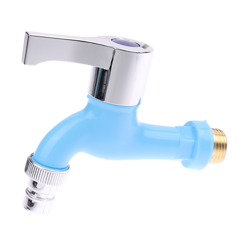 Garden Balcony Water Tap 1/2" Male Thread Washing Machine Faucet Wall Mount Plastic Water Hose Quick Connector: light green