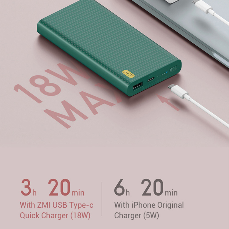 Xiaomi – batterie externe sans fil ZMI WPB01, 10000mAh, 10W Max, charge sans fil, 22.5W, USB C, sortie USB A Max