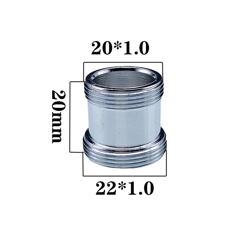Faucet Adapter M18 M20 M22 Male Thread Transfer M22 Male Thread Brass Connector Bathroom Kitchen Faucet Spout Accessories: Light Grey