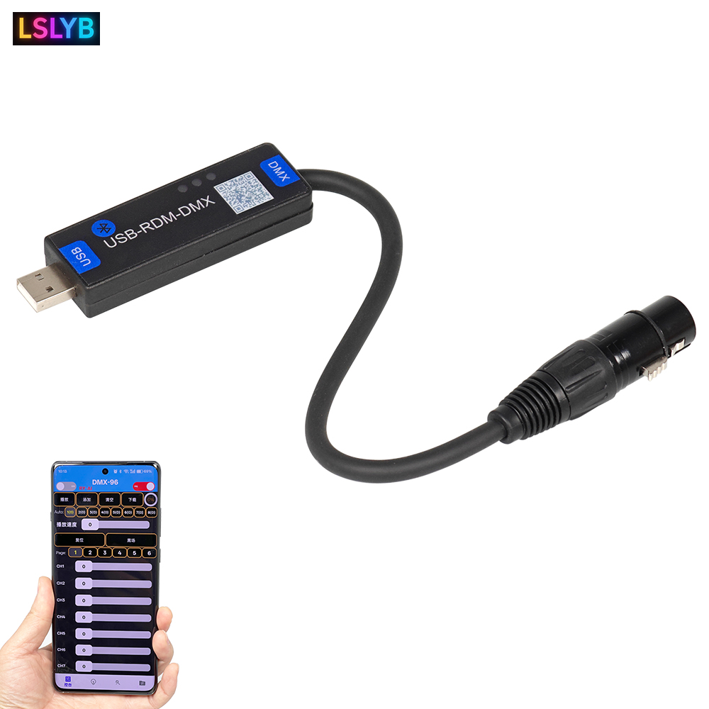 Usb-rmd-dmx mobilapp dmx dialer scenelys trådløs dmx controller bluetooth dmx controller understøtter kun android-enheder