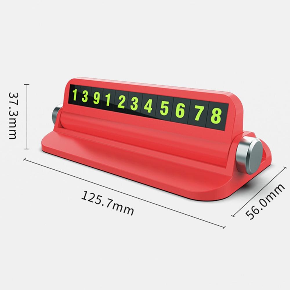 Lichtgevende Auto Tijdelijke Parkeergelegenheid Stop Kaart Sticker Auto Telefoonnummer Slot Plaat Stand Houder Accessoires