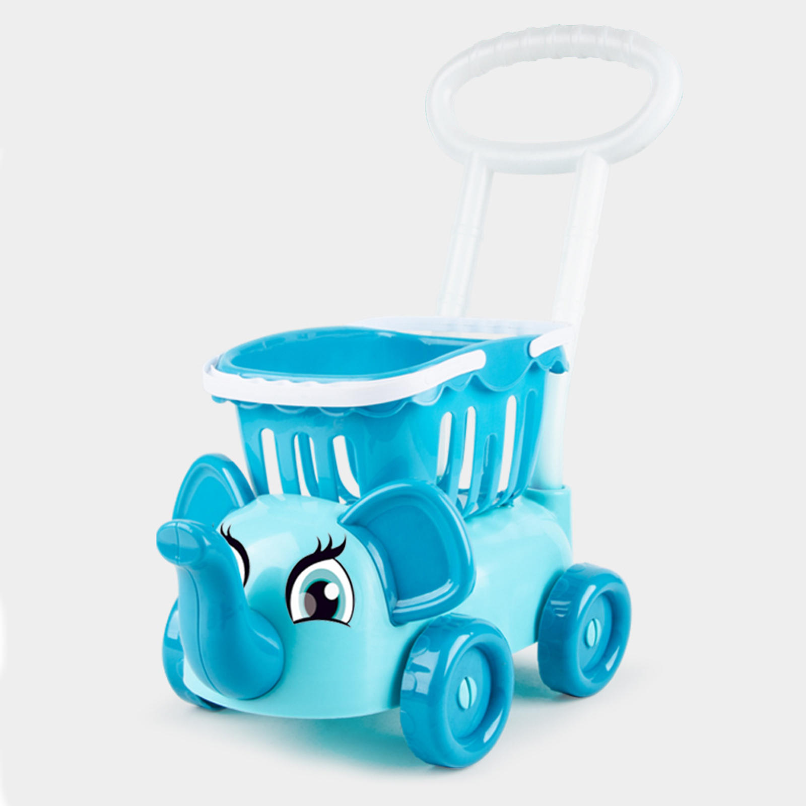 Symulacja udawaj zagraj w zakupy wózek zabawkowy zagraj w jedzenie na boże narodzenie obecne edukacyjne: niebieski