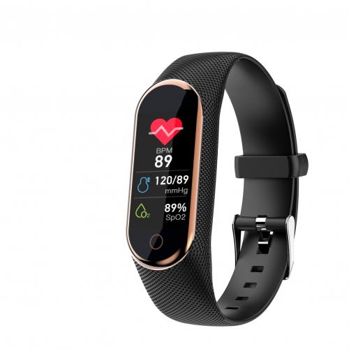 M8 slimme horloges voor dames, fitnessarmband,  ip68 slimme horloges voor heren, hartslagmeter met bloeddruk-activiteitsarmband: Zwart