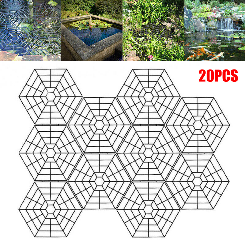 20pcs Floating Pond Protectors Plastic Net Fish Guard Grid Cover for Birds Pests Protective fishnet J99Store: Default Title