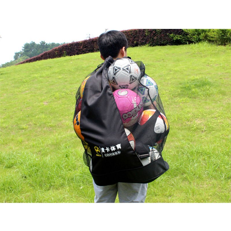 MAICCA Tragbare FußBall bälle tasche Super große für Basketball Volleyball Handball Rucksack Sport Ausbildung durchführung Netz taschen