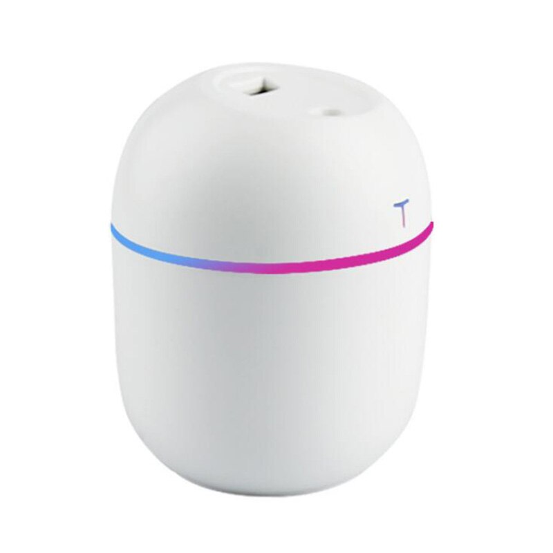 420ml Cute Egg USB Air Humidifier Ultrasonic Car Humidifiers Mist Maker with LED Night Lamps Mini Office Air Purifier: 200ml White