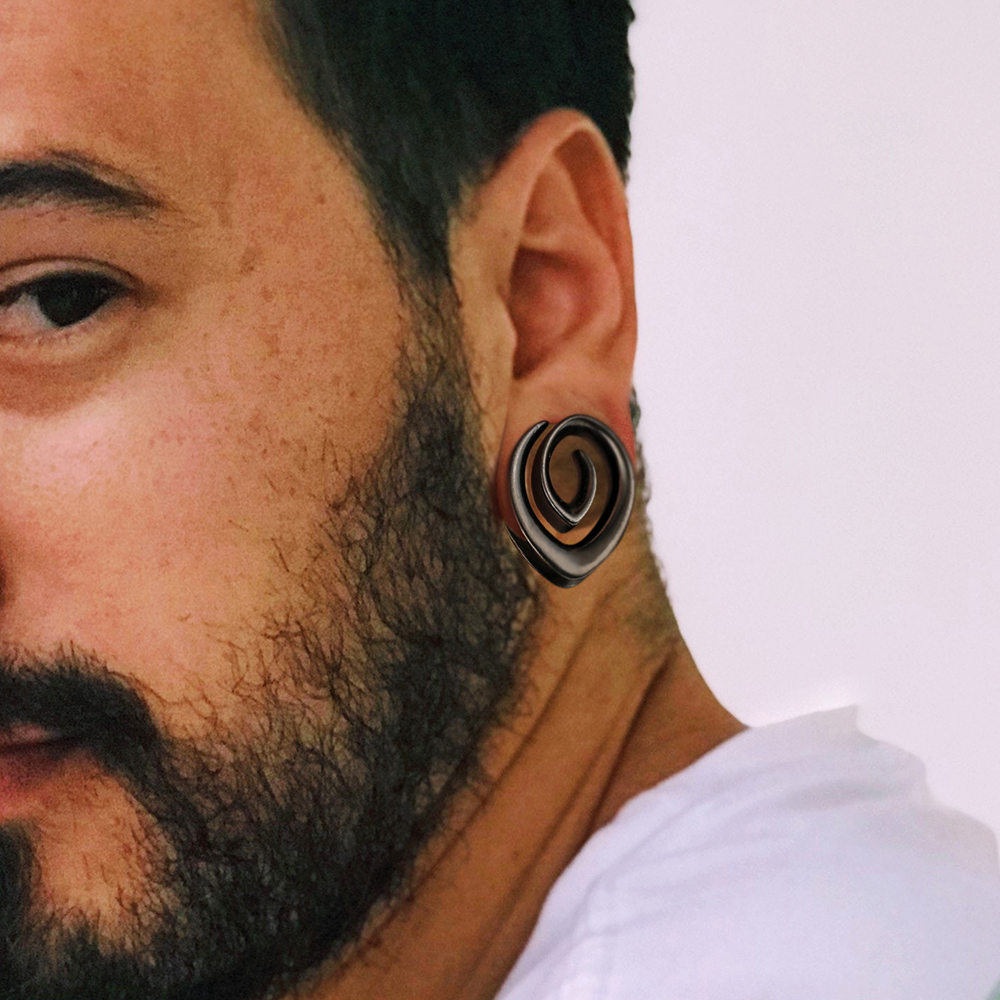 Twolobes, 2 uds., tapones de sillín simples en espiral, perchas, túneles, medidores para lóbulo estirado, Piercing en la oreja, joyería corporal para mujer, dilataciones