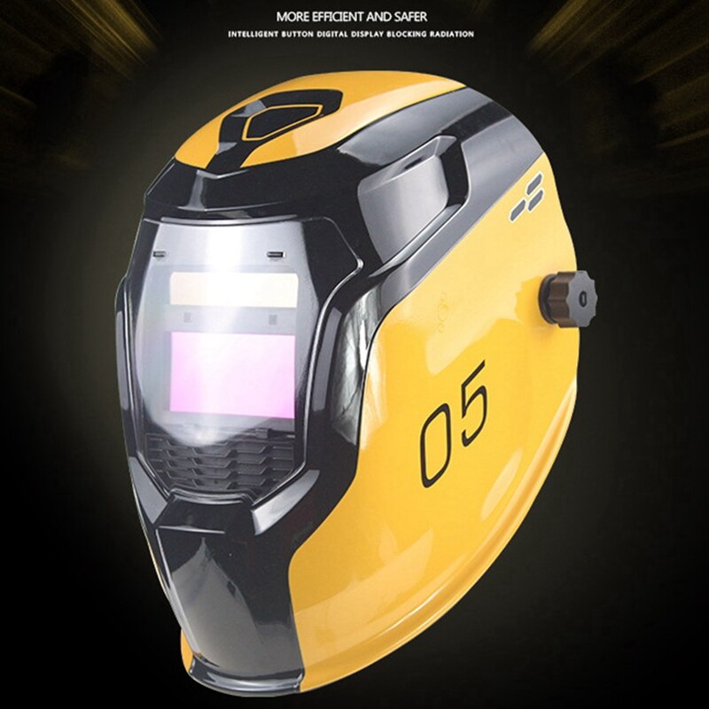 Welding Mask 92X42mm Automatic Dimming True Color Welding Mask with Large Field of View Solar Welding Protective Cover