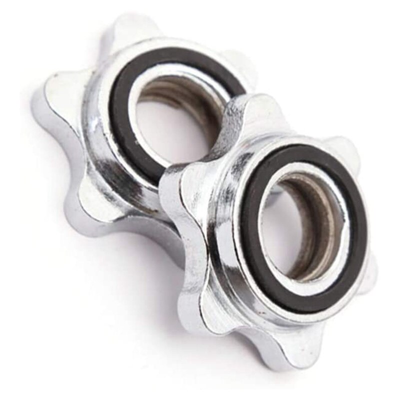 4 Stuks 2.5Cm Gewicht Bar Klemmen Dumbbell Barbell Klemmen Casting Slot Hex Noten Voor Gewichtheffen Fitness Gym Crossfit