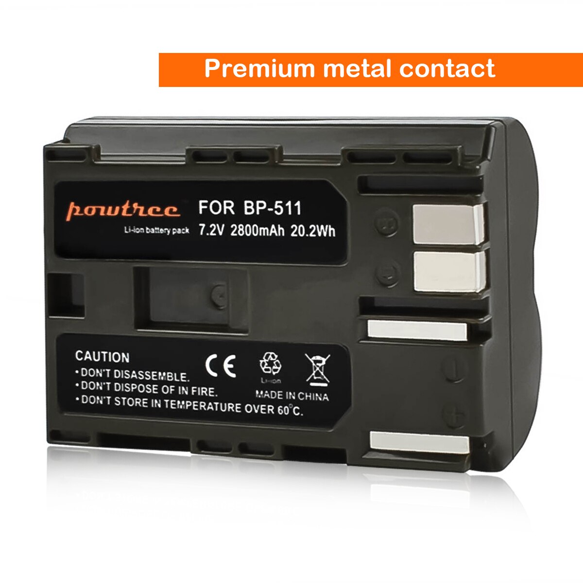 Turpow 2800mAh BP-511 BP-511A BP 511A Pour Batterie D'appareil Photo BP511 BP 511 Pour Canon EOS 40D 300D 5D 20D 30D 50D 10D G6 Batterie