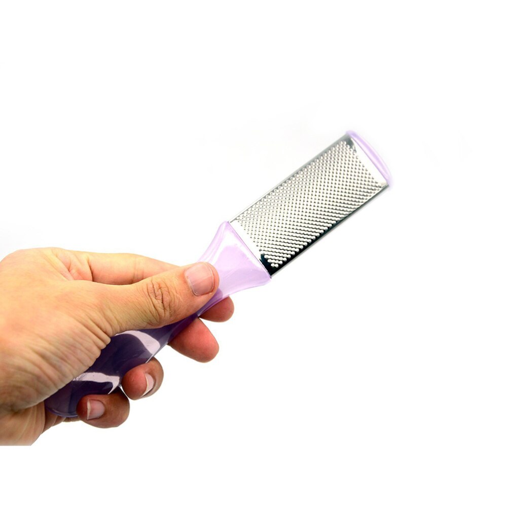 2PCS Stainless Steel Dual Sided Pedicure Foot File Skin Foot Clean Scraper (Random Color)