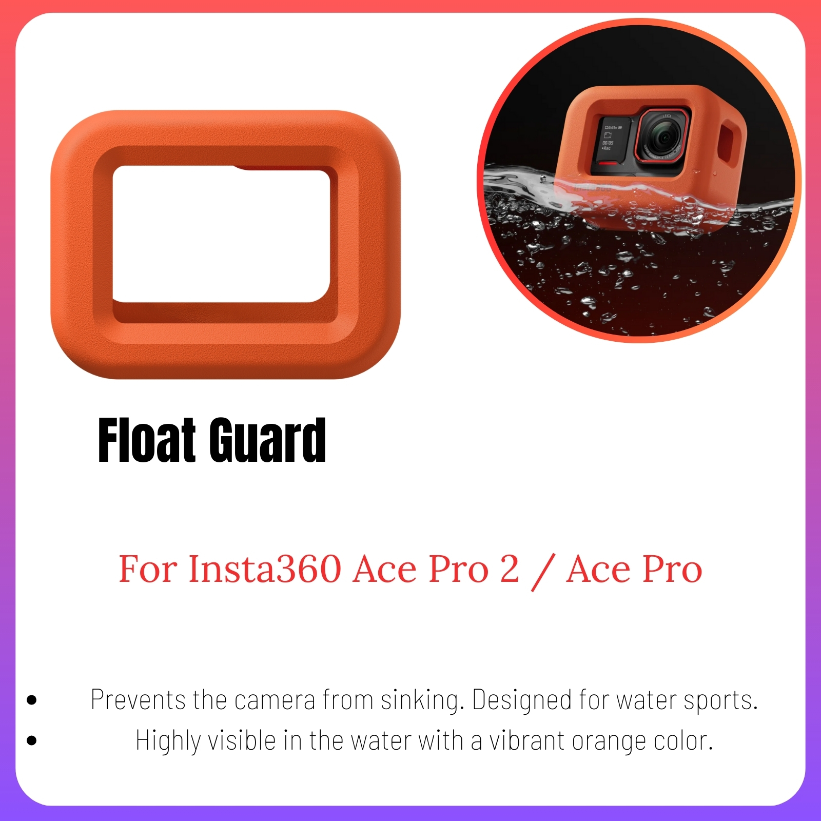 Accesorios originales para Insta360 Ace Pro 2, protector de lente, Mini Estuche de transporte, jaula de Metal, adaptador de micrófono, estuche de buceo impermeable, GPS: CAMEL