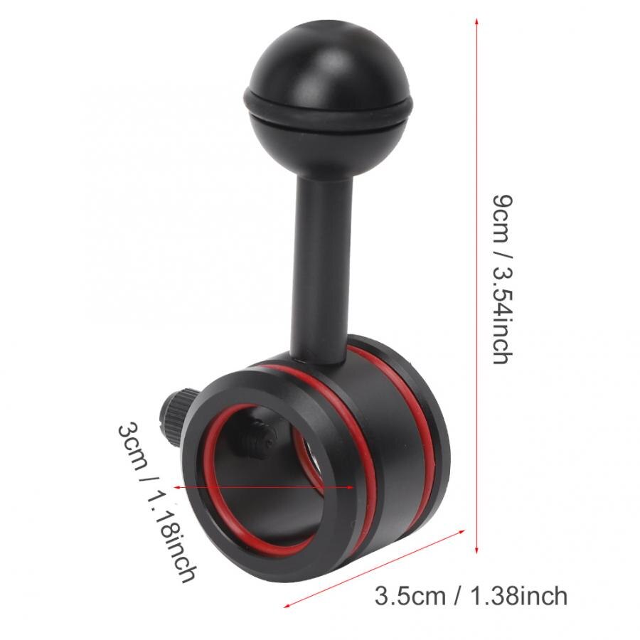 Diving Flashlight Ball Mount Holder Bracket Aluminium Alloy Adjustable Diving Lamp Clamp Underwater Camera Fill Light Accessory