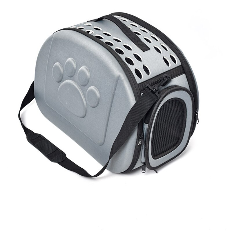 Psm Opvouwbare Hond Tas Ademend Ashion Lederen Draagbare Huisdier Draagtas Voor Honden Accessoires Carrier Voor Honden Puppy Chihuahua: Grijs / L