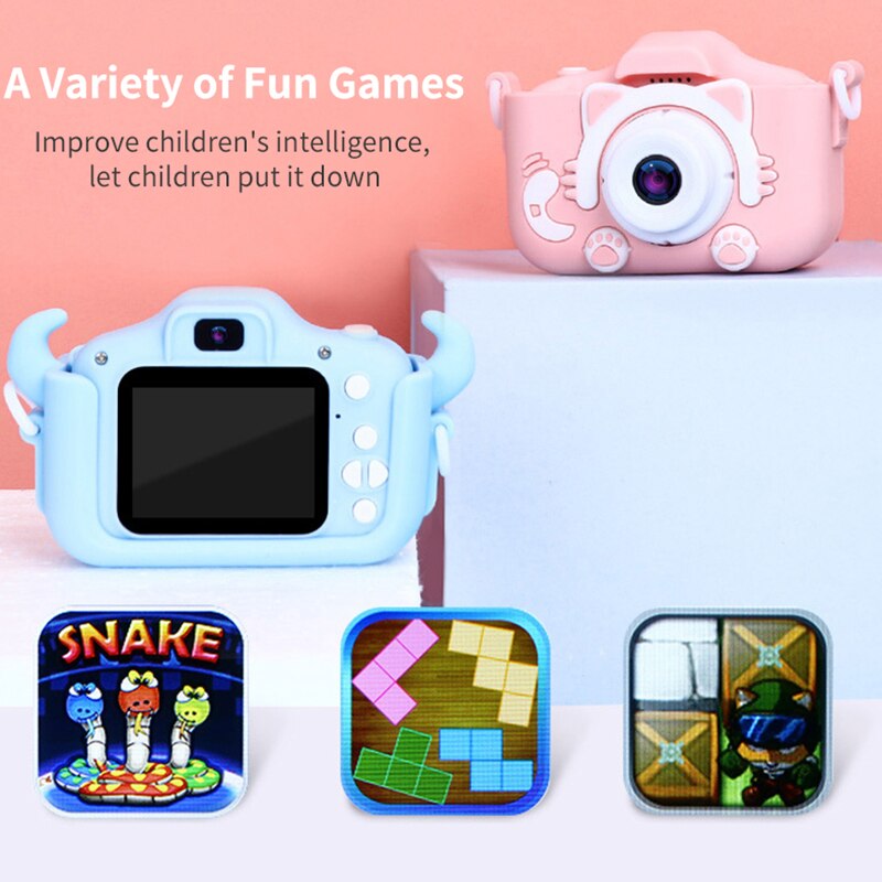 Kinderen Digitale Camera Voor Kinderen Baby Meisje Leuke Kids Camera 2.0 Inch 1080P Foto Video Camera gebouwd In Games