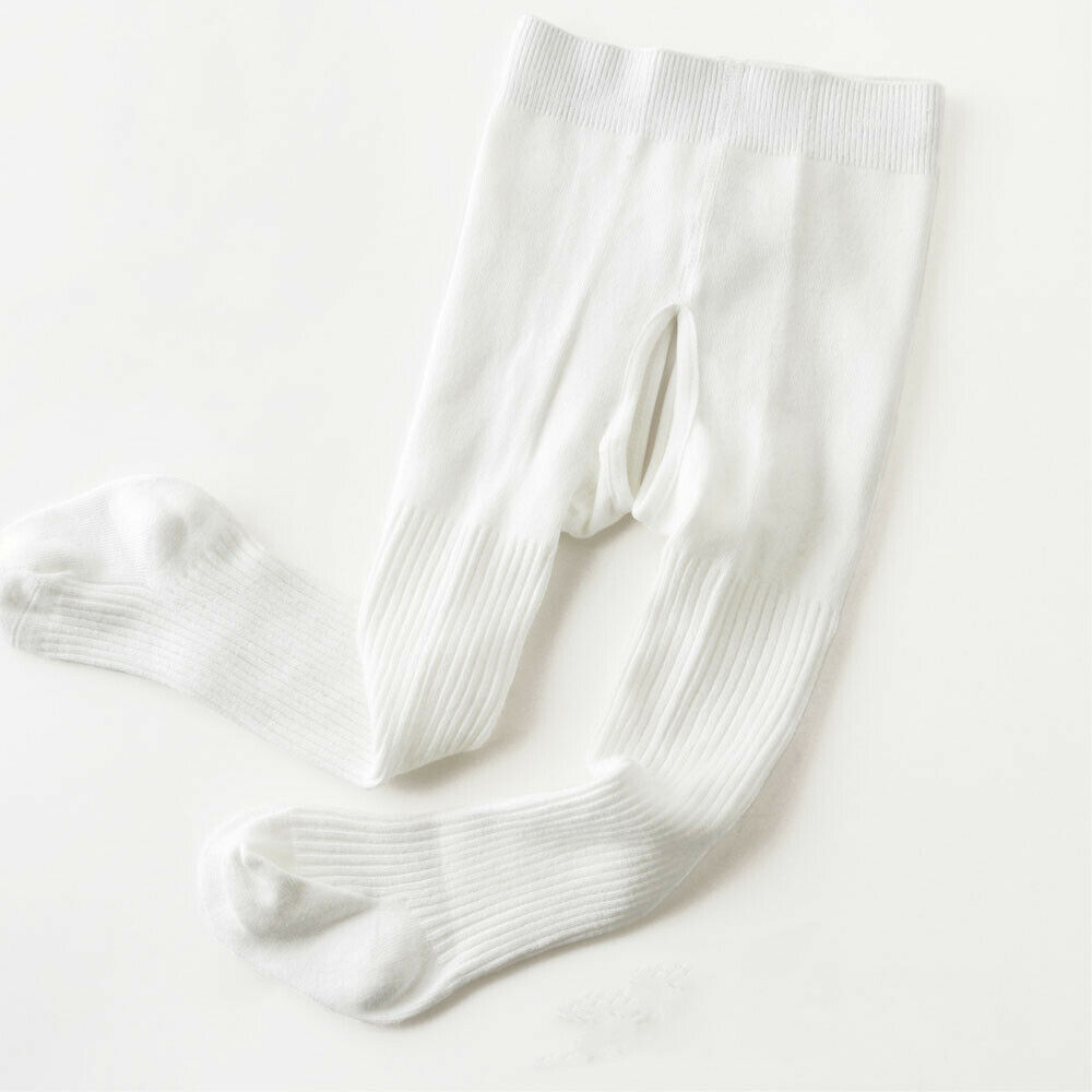 Leuke Baby Meisjes Panty Peuter Kids Panty Kousen Gestreepte Kinderen Panty Katoen Warm Panty Panty Voor Jongens S-XL 0- 4T: WHITE / XL for 2 to 4 Years