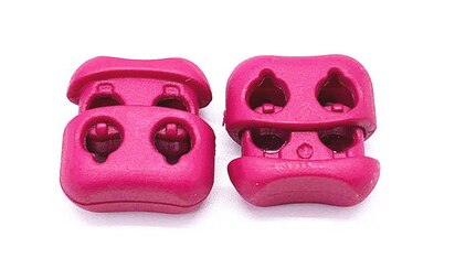 Bouchon à bascule de verrouillage en plastique, 20 pièces, 16x17mm, multicolore, Double trous (dia.4 mm), accessoires pour vêtements: color 6