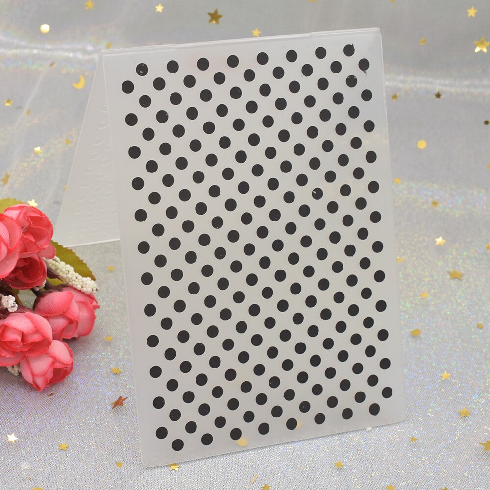 Dots Pattern 3D Embossing Folders for DIY Scrapbooking Paper Card Making Craft Plastic Embossing Template Stencil