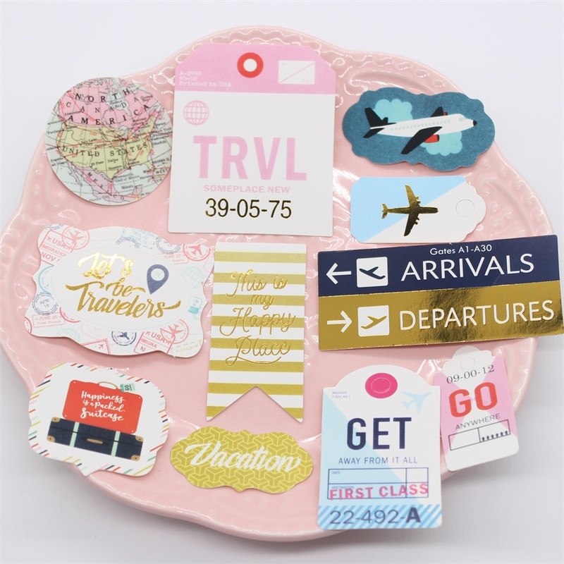 KSCRAFT 32 sztuk bądźmy podróżnikami papierowe naklejki dla scrapbookingu szczęśliwy planista/DIY rzemiosło/ozdoby robić robienia kartek