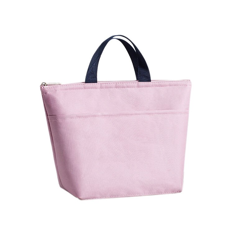 Tragbare Lebensmittel Frische Mittagessen Tasche Wasserdicht Thermische Isolierte Snack Picknick Box Tragen Tote Lagerung Tasche Reise Mittagessen Lebensmittel Beutel: Rosa