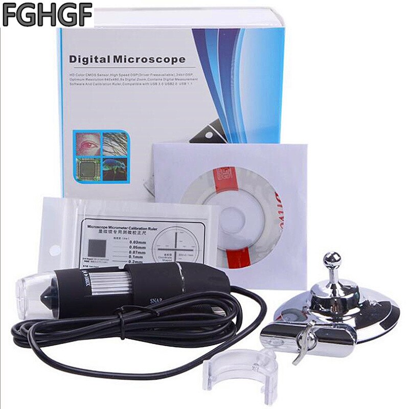 FGHGF SR4 500X Magnifying Glass Handheld Microscope Skin Hair Repair Tool USB Camera Digital Microscope Electronic Magnifier