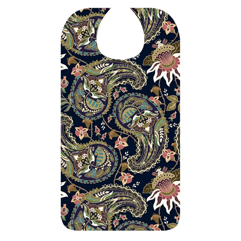 Reutilizável à prova dreágua adulto elder mealtime bib vestuário derramamento protetor de ajuda à deficiência avental floral flores impressão