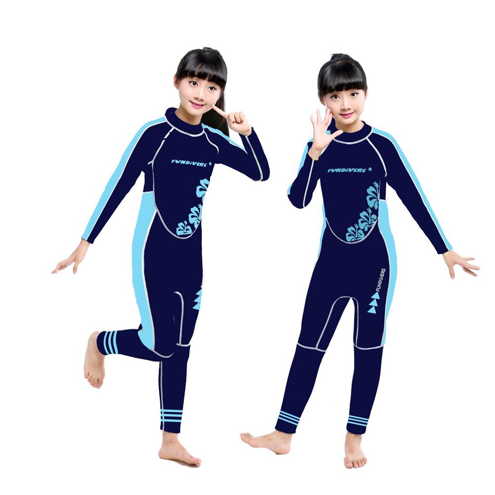 Combinaison néoprène 2.5mm pour garçons/filles plongée en apnée combinaison de natation corps complet une pièce plongée combinaison humide enfants jeunesse Junior
