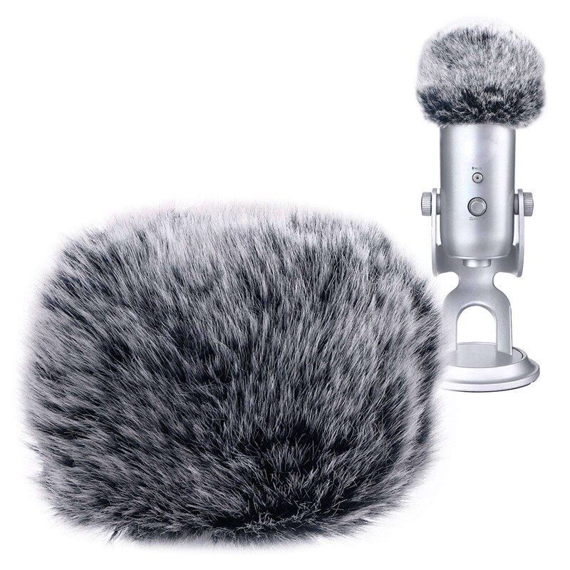 Microfono peloso parabrezza-Mic Wind Cover filtro in pelliccia come copertura in schiuma per Blue Yeti, Blue Yeti Pro microfono a condensatore Usb