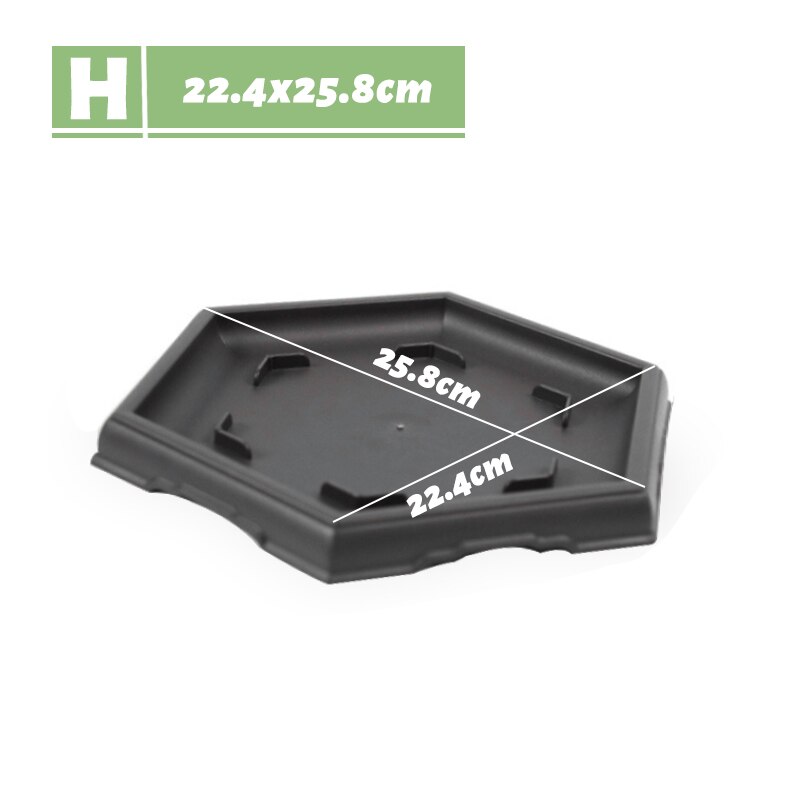 Imitatie Paars Zand Plant Tray Voor Plastic Bloempot Balkon Vierkante/Rechthoekige/Hexagon Potten Bonsai Kom Tuin Decoratie: H
