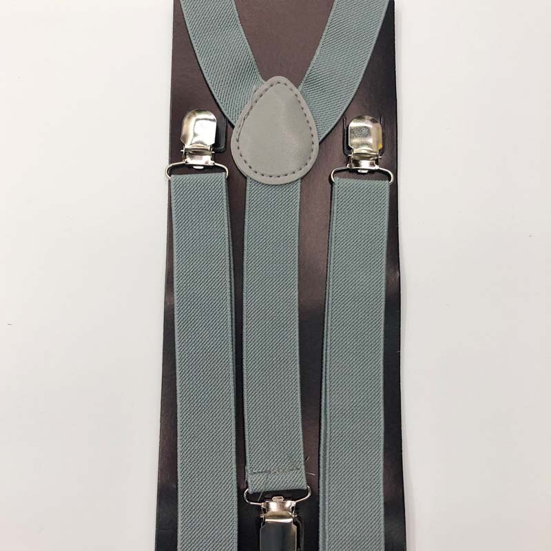 Bretelles élastiques en forme de Y pour homme et femme, unisexe, bretelles réglables, colorées, vêtements: FogGray