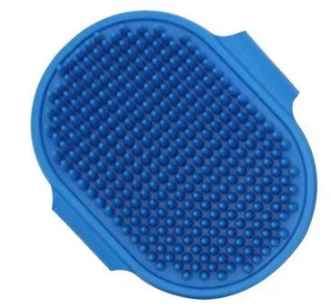 Escova-cepillo ajustable para mascotas, accesorio de baño para perros: Azul