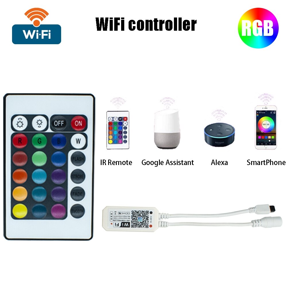 Led Light Strip Controller 44 Toetsen 24 Toetsen Led Ir Bluetooth Wifi Rgb Remote Dimmer Controller Voor Smd 3528 5050 led Verlichting