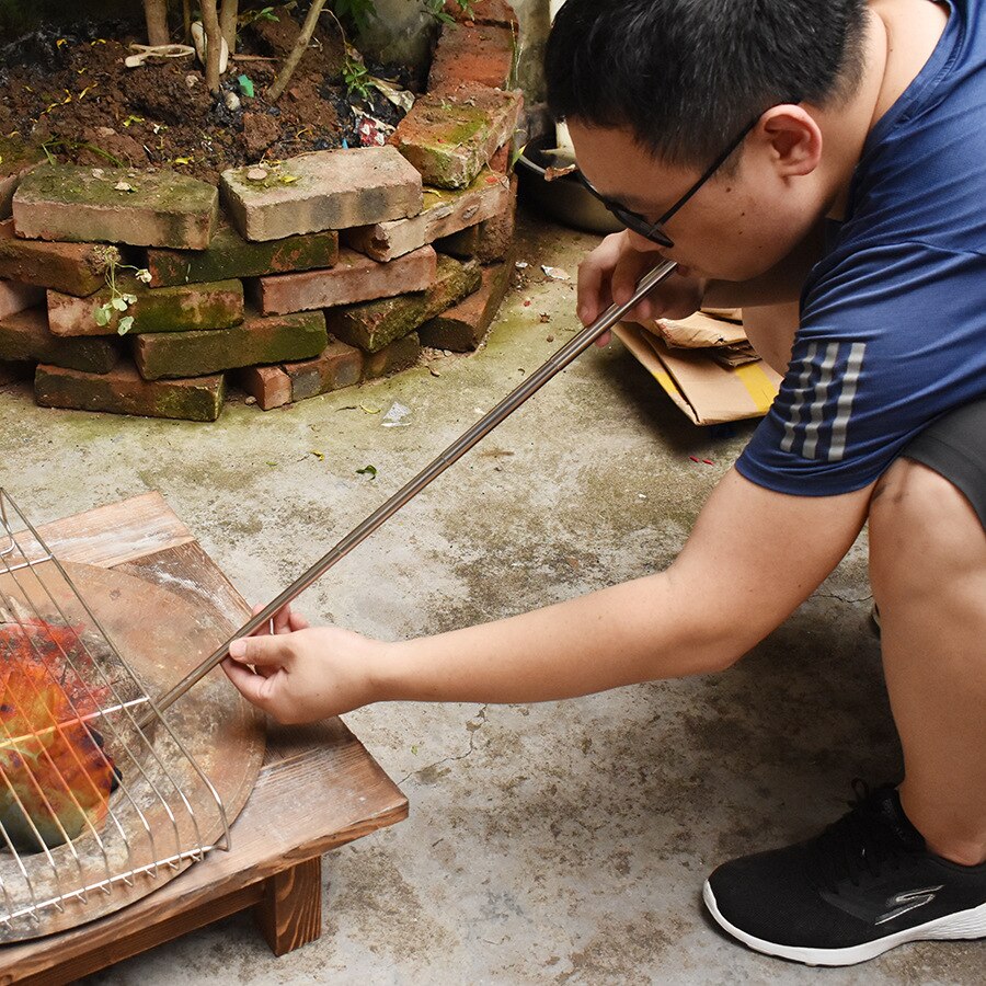 Outdoor Camping Fire Tool, Stainless Steel Fire Tube, Fire Tube, Picnic Barbecue Tool, Retractable Fire Rod Support Combustion