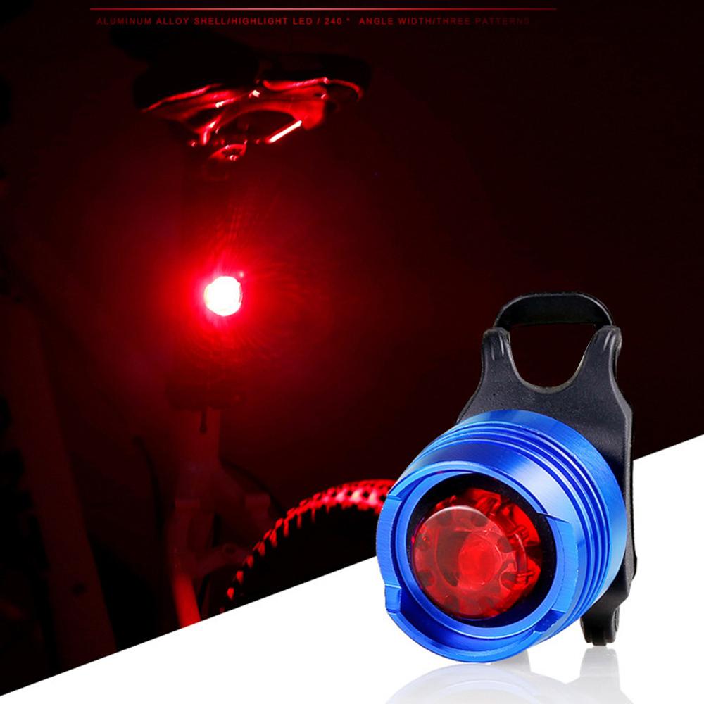 Aluminium Fiets Voor Achter Tail Helm Rood Wit Led Flash Lights Veiligheidswaarschuwing Lamp Fietsen Voorzichtigheid Licht Waterdicht